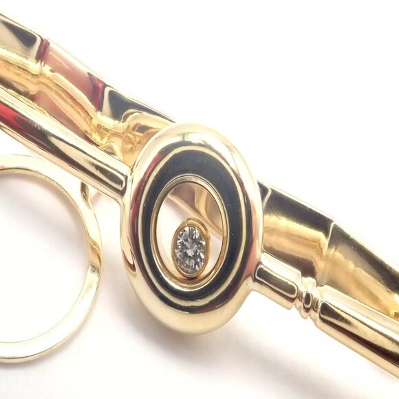 Authentic Vintage Chopard 18k Yellow Gold Happy Diamond Golf Club Tie Clip Clasp - Picture 2 of 7